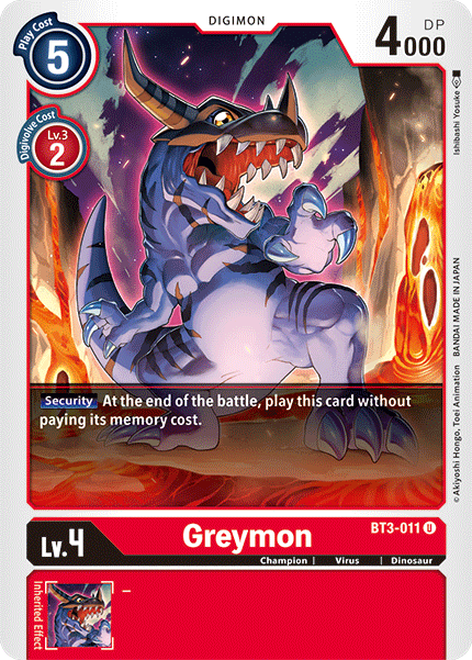 Greymon [BT3-011] [Release Special Booster Ver.1.5] | The Time Vault CA