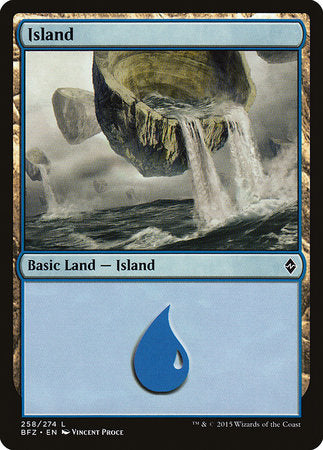 Island (258) [Battle for Zendikar] | The Time Vault CA