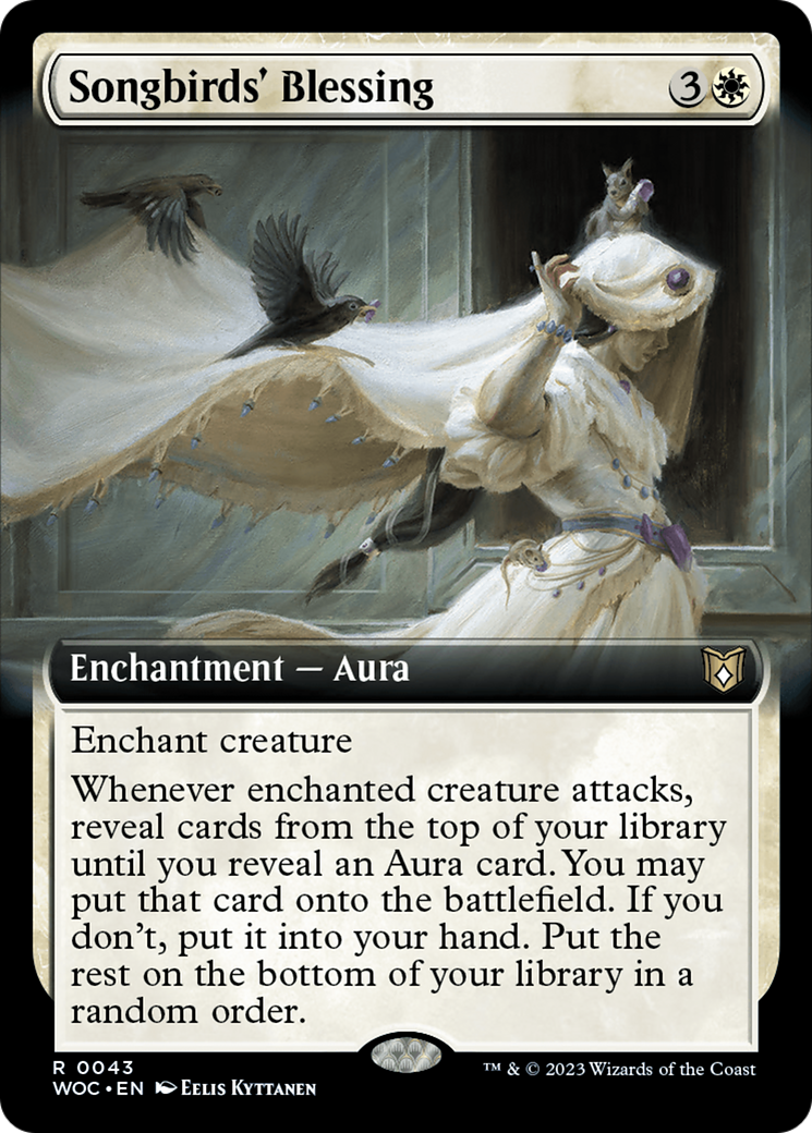 Songbirds' Blessing (Extended Art) [Wilds of Eldraine Commander] | The Time Vault CA