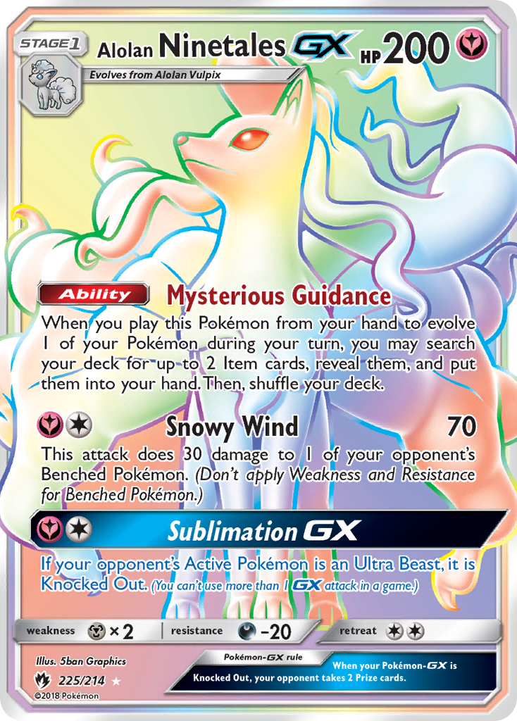 Alolan Ninetales GX (225/214) [Sun & Moon: Lost Thunder] | The Time Vault CA