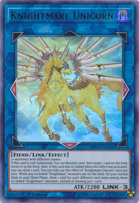 Knightmare Unicorn [MP19-EN028] Ultra Rare | The Time Vault CA