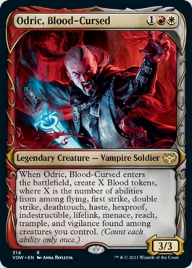 Odric, Blood-Cursed (Showcase Fang Frame) [Innistrad: Crimson Vow] | The Time Vault CA