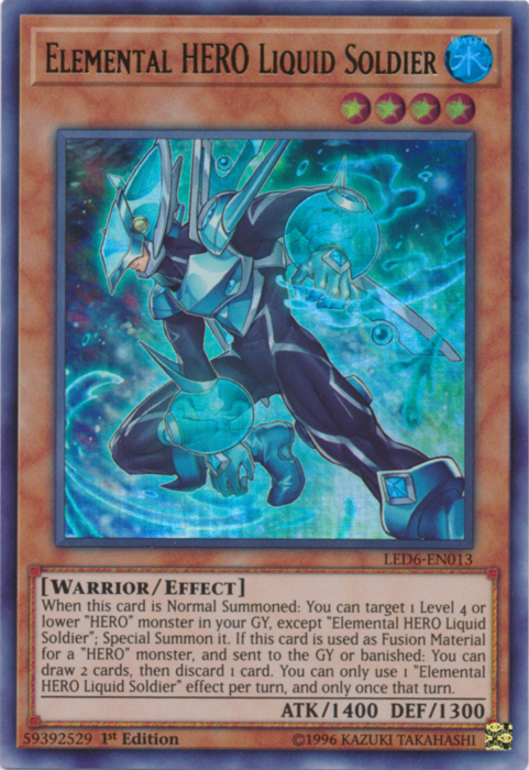 Elemental Hero Liquid Soldier [LED6-EN013] Ultra Rare | The Time Vault CA