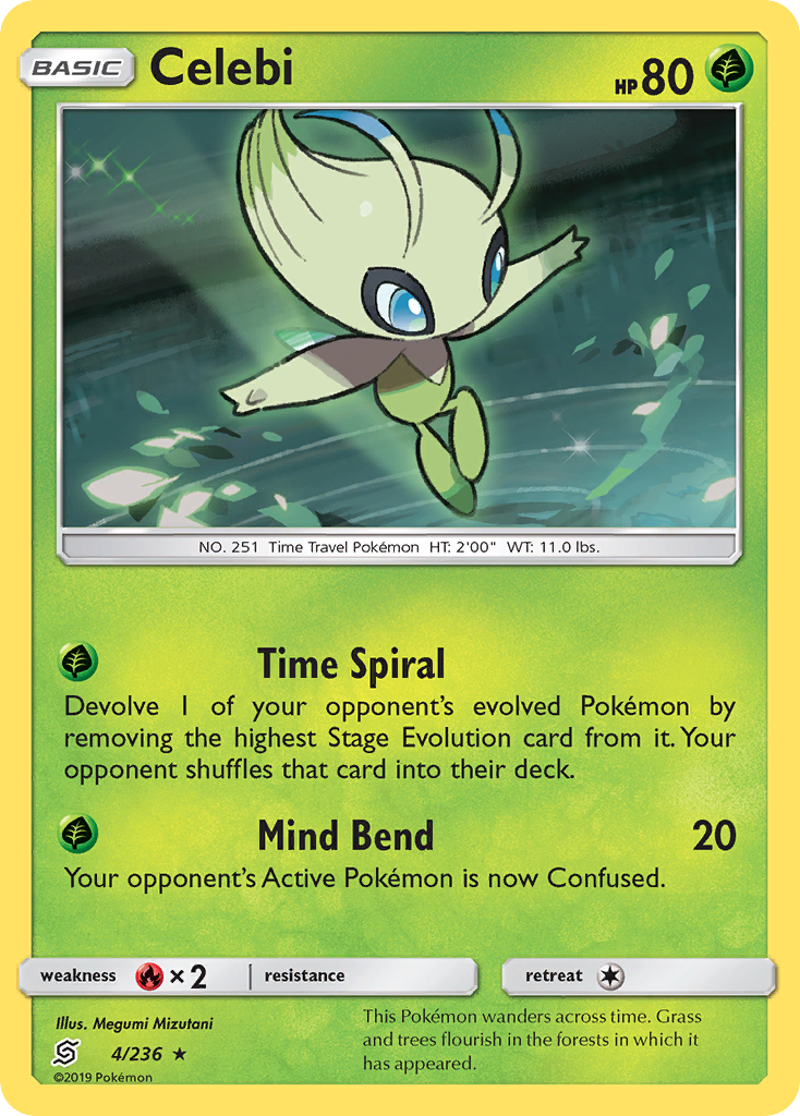 Celebi (4/236) [Sun & Moon: Unified Minds] | The Time Vault CA