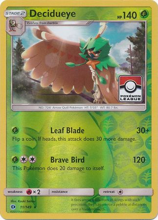 Decidueye (11/149) (League Promo) [Sun & Moon: Base Set] | The Time Vault CA