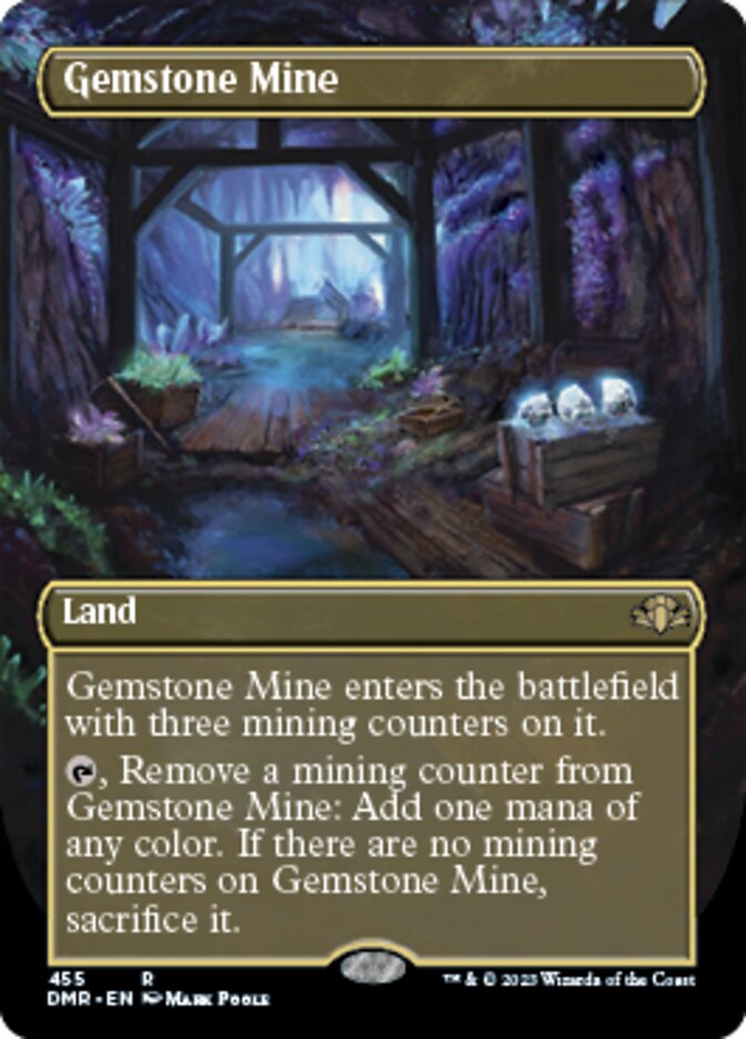 Gemstone Mine (Borderless Alternate Art) [Dominaria Remastered] | The Time Vault CA