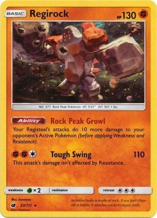 Regirock (53/111) (Cosmos Holo) [Sun & Moon: Crimson Invasion] | The Time Vault CA