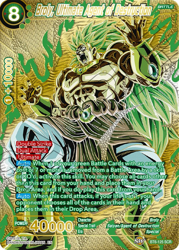 Broly, Ultimate Agent of Destruction (Premium Edition) (BT6-125) [5th Anniversary Set] | The Time Vault CA