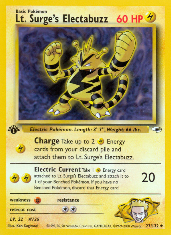 Lt. Surge's Electabuzz (27/132) [Gym Heroes 1st Edition] | The Time Vault CA