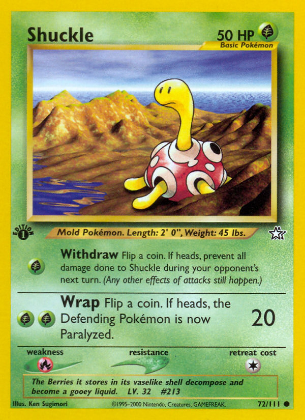 Shuckle (72/111) [Neo Genesis 1st Edition] | The Time Vault CA