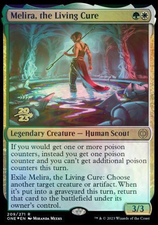 Melira, the Living Cure [Phyrexia: All Will Be One Prerelease Promos] | The Time Vault CA