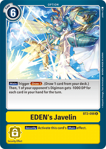 Eden's Javelin [BT2-098] [Release Special Booster Ver.1.5] | The Time Vault CA