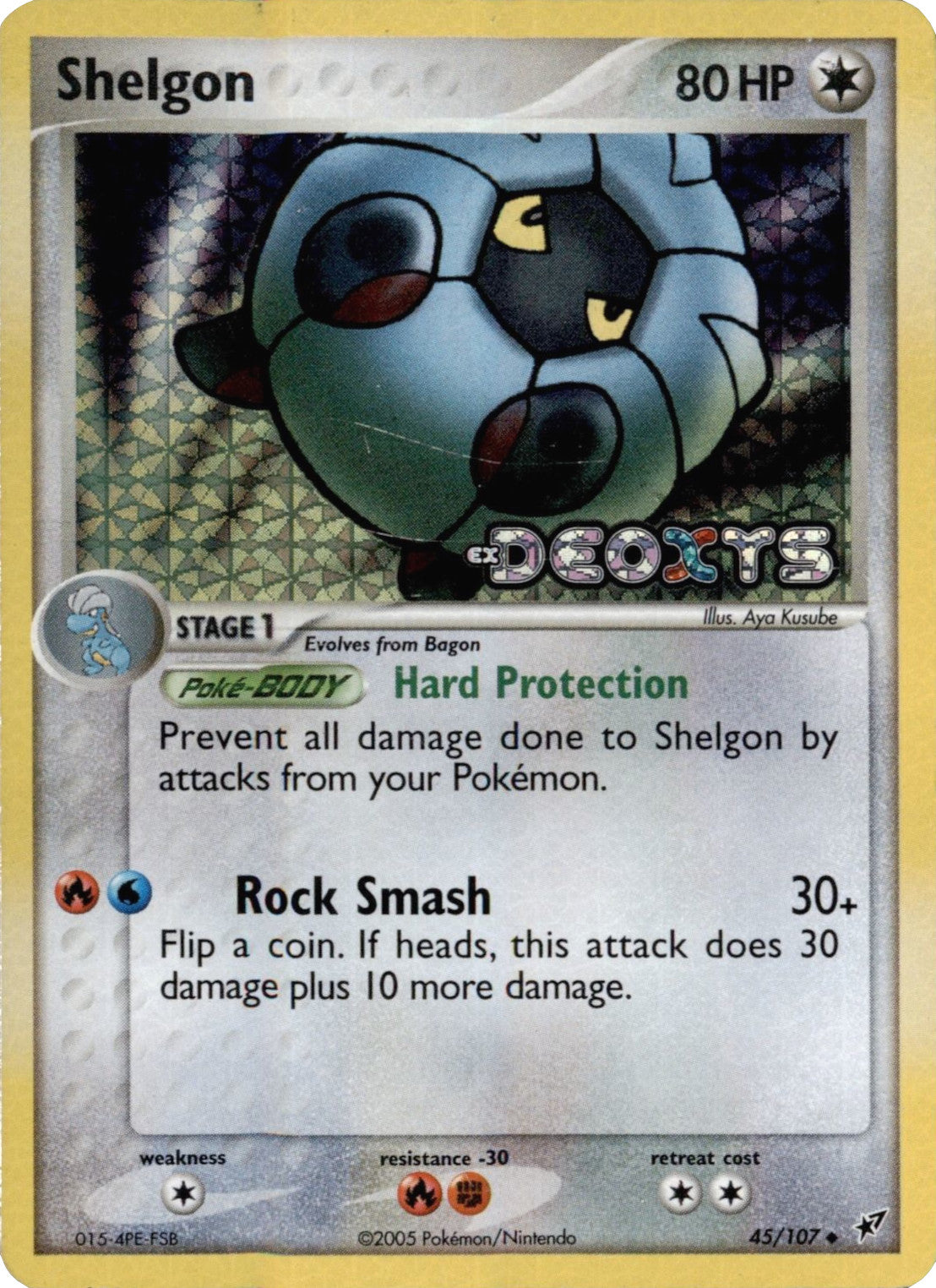 Shelgon (45/107) (Stamped) [EX: Deoxys] | The Time Vault CA