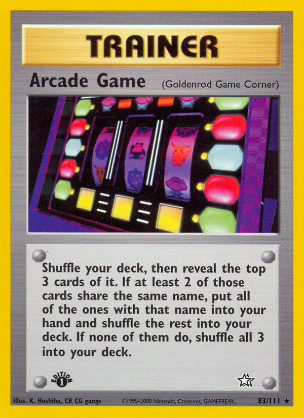 Arcade Game (83/111) [Neo Genesis 1st Edition] | The Time Vault CA