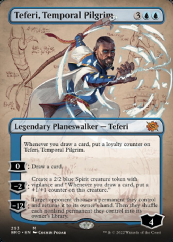 Teferi, Temporal Pilgrim (Borderless Alternate Art) [The Brothers' War] | The Time Vault CA