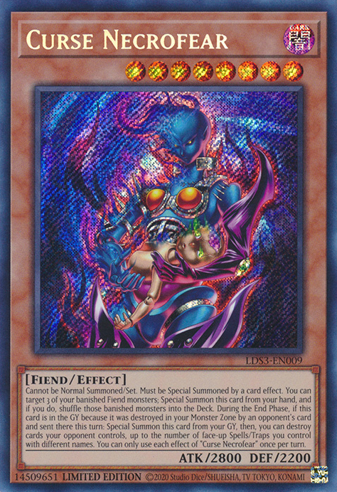 Curse Necrofear [LDS3-EN009] Secret Rare | The Time Vault CA