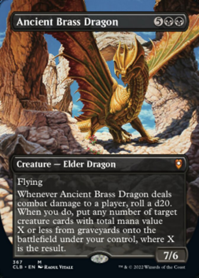 Ancient Brass Dragon (Borderless Alternate Art) [Commander Legends: Battle for Baldur's Gate] | The Time Vault CA