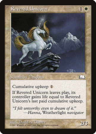 Revered Unicorn [Weatherlight] | The Time Vault CA