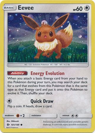 Eevee (101/149) (Cosmos Holo) [Sun & Moon: Base Set] | The Time Vault CA