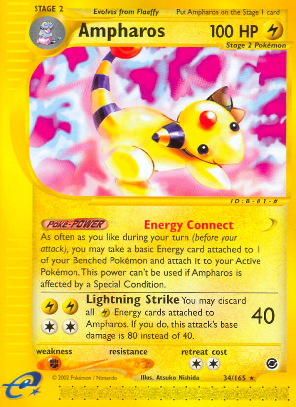 Ampharos (34/165) [Expedition: Base Set] | The Time Vault CA