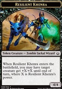 Resilient Khenra // Zombie Double-sided Token [Hour of Devastation Tokens] | The Time Vault CA