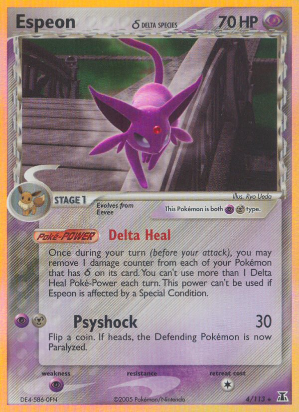 Espeon (4/113)(Delta Species) [EX: Delta Species] | The Time Vault CA