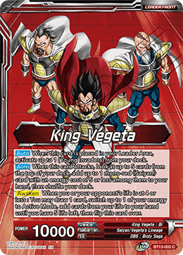 King Vegeta // King Vegeta, Head of the Saiyan Rebellion (Common) [BT13-002] | The Time Vault CA