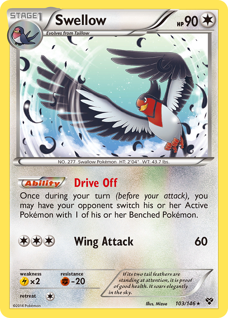 Swellow (103/146) [XY: Base Set] | The Time Vault CA