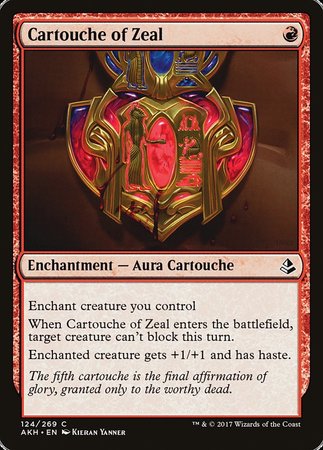 Cartouche of Zeal [Amonkhet] | The Time Vault CA