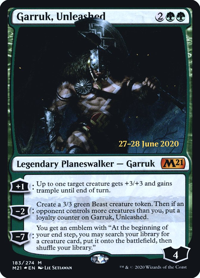 Garruk, Unleashed  [Core Set 2021 Prerelease Promos] | The Time Vault CA