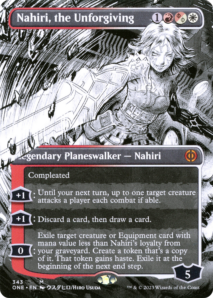 Nahiri, the Unforgiving (Borderless Manga) [Phyrexia: All Will Be One] | The Time Vault CA