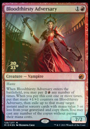 Bloodthirsty Adversary [Innistrad: Midnight Hunt Prerelease Promos] | The Time Vault CA