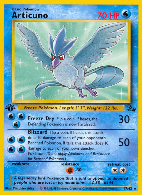 Articuno (17/62) [Fossil 1st Edition] | The Time Vault CA