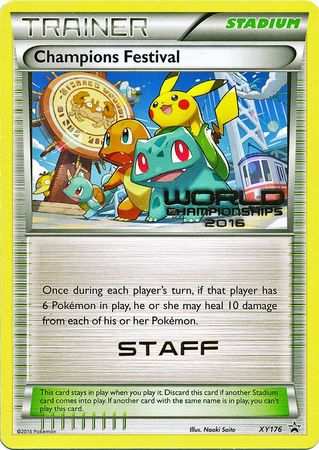 Champions Festival 2016 Staff (XY176) [XY: Black Star Promos] | The Time Vault CA