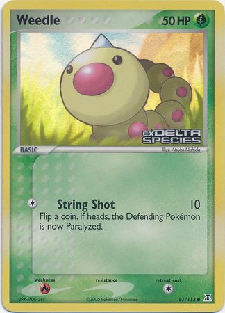 Weedle (87/113) (Stamped) [EX: Delta Species] | The Time Vault CA