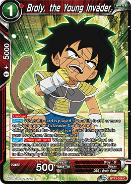 Broly, the Young Invader (Common) [BT13-026] | The Time Vault CA