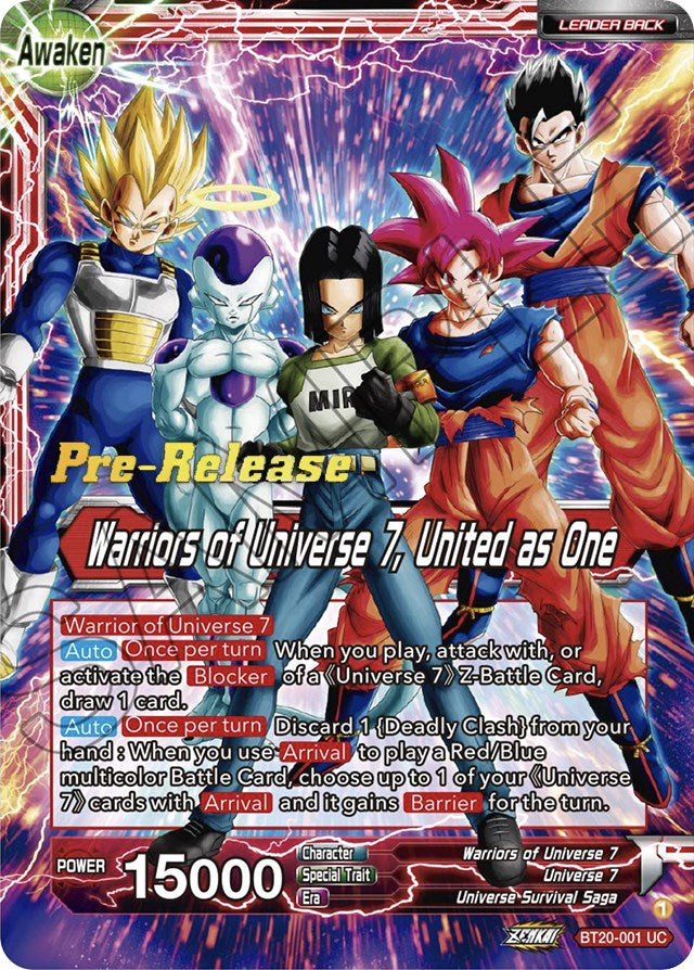 Android 17 // Warriors of Universe 7, United as One (BT20-001) [Power Absorbed Prerelease Promos] | The Time Vault CA