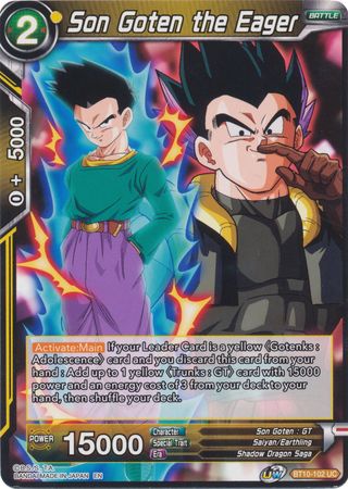 Son Goten the Eager (BT10-102) [Rise of the Unison Warrior 2nd Edition] | The Time Vault CA