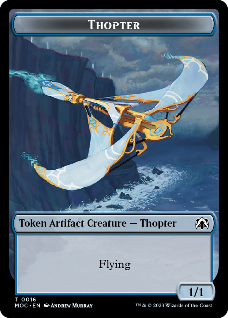 Thopter // Gold Double-Sided Token [March of the Machine Commander Tokens] | The Time Vault CA