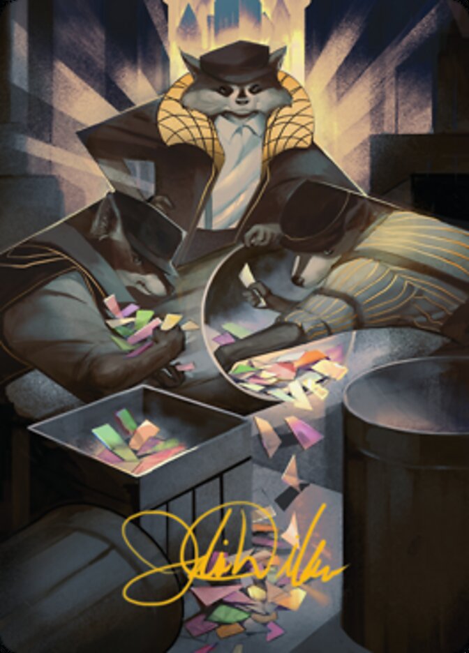 Masked Bandits Art Card (Gold-Stamped Signature) [Streets of New Capenna Art Series] | The Time Vault CA