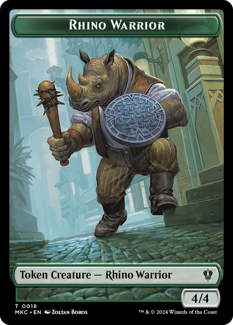 Thopter // Rhino Warrior Double-Sided Token [Murders at Karlov Manor Commander Tokens] | The Time Vault CA