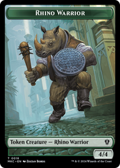 Thopter // Rhino Warrior Double-Sided Token [Murders at Karlov Manor Commander Tokens] | The Time Vault CA