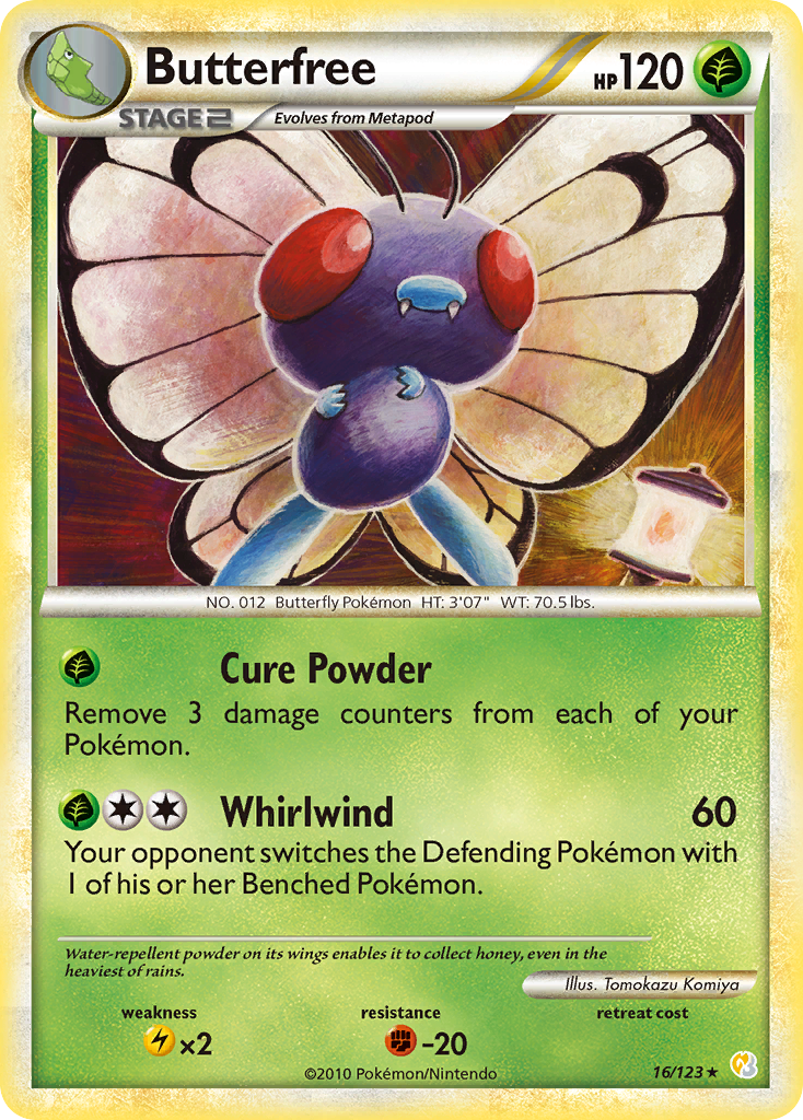 Butterfree (16/123) [HeartGold & SoulSilver: Base Set] | The Time Vault CA