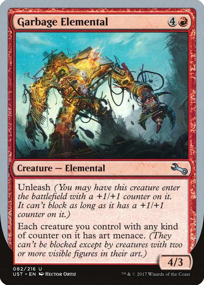 Garbage Elemental (4/3 Creature) [Unstable] | The Time Vault CA