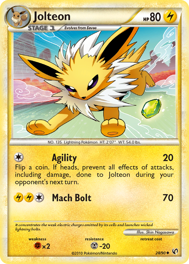 Jolteon (28/90) [HeartGold & SoulSilver: Undaunted] | The Time Vault CA