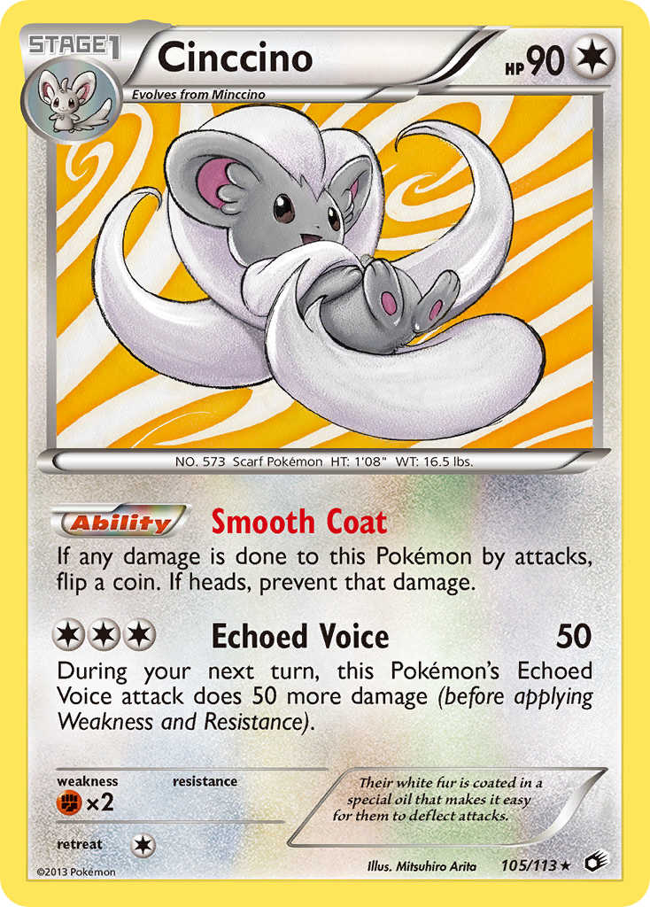 Cinccino (105/113) [Black & White: Legendary Treasures] | The Time Vault CA