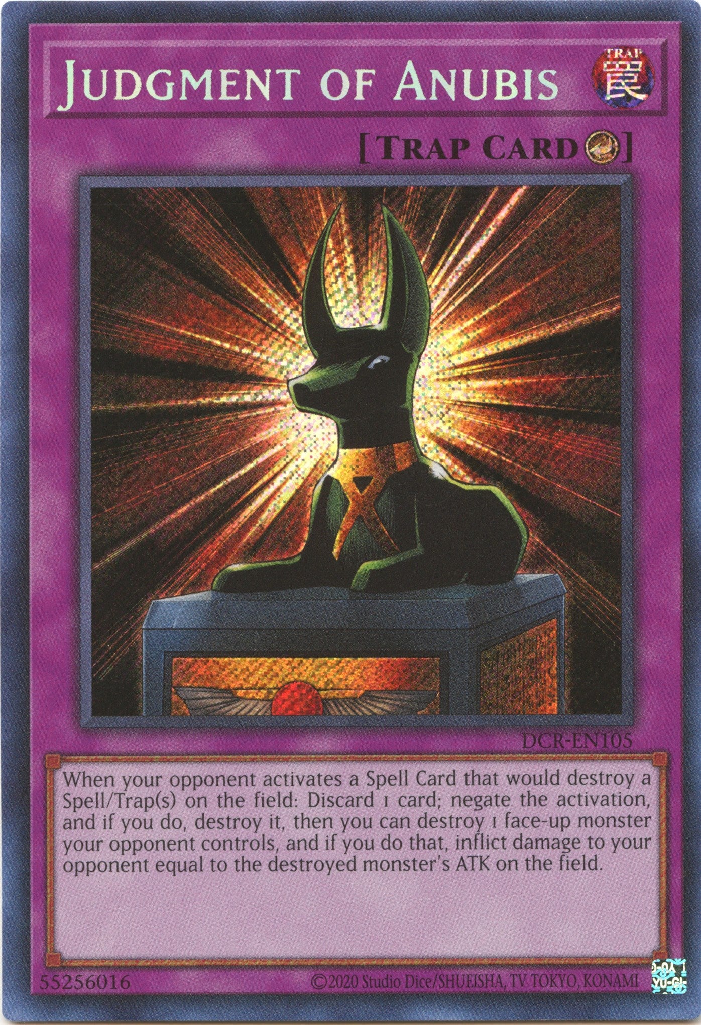 Judgment of Anubis (25th Anniversary) [DCR-EN105] Secret Rare | The Time Vault CA