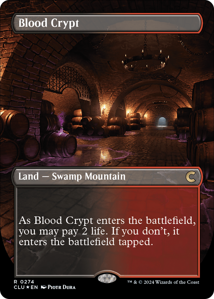 Blood Crypt (Borderless) [Ravnica: Clue Edition] | The Time Vault CA