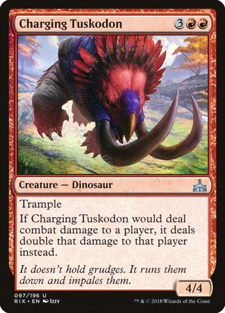 Charging Tuskodon [Rivals of Ixalan] | The Time Vault CA