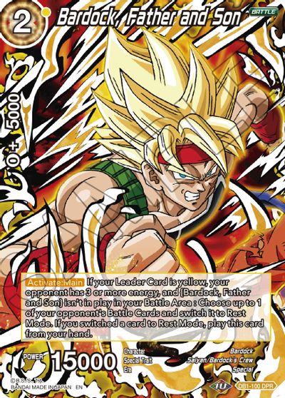 Bardock, Father and Son (Reprint) (DB1-100) [Battle Evolution Booster] | The Time Vault CA